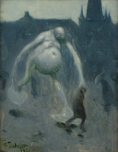 倾盆大雨，1907年。 作者 理查德·特施纳