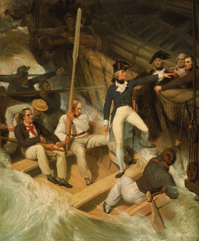 1777 年 11 月 20 日，纳尔逊登上一艘被俘船只 作者 理查德·韦斯特尔