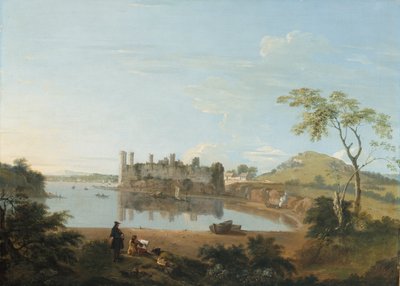 卡埃纳冯城堡，约 1744 年（布面油画） 作者 理查德·威尔逊