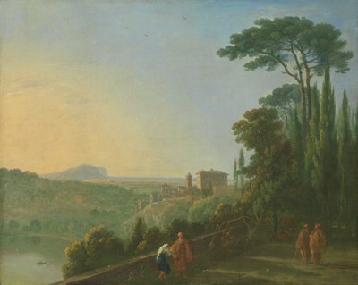 Capuchin修道院露台上的内米湖和Genzano，ca。 1756-57。 作者 理查德·威尔逊