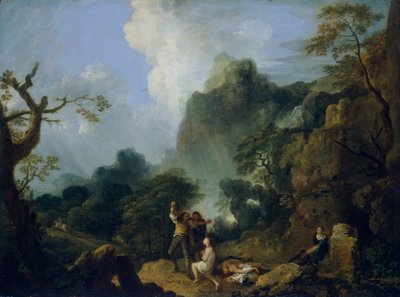 有强盗的风景：谋杀》，1723-1782年 作者 理查德·威尔逊