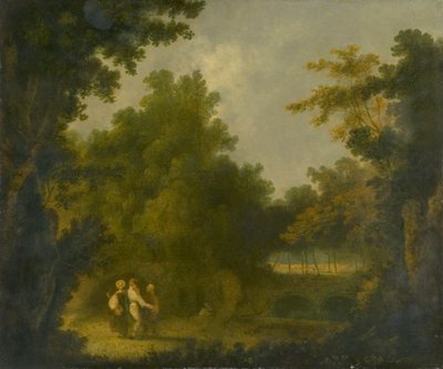 罗马玛达玛别墅的花园》，1723-1782年 作者 理查德·威尔逊