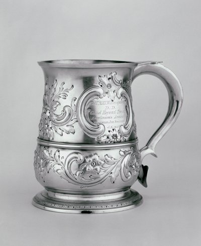 处理过的马克杯，1740-41，追逐和雕刻c.1845（银色） 作者 理查德和库克，托马斯·格尼