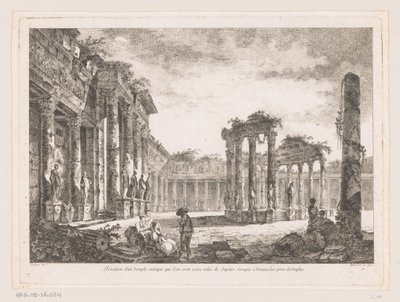 朱庇特-塞拉皮斯神庙立面图
那不勒斯附近 Pozzuoli 的一座被认为是 Jupiter Serapis 神庙的古庙的立面图（标题见实物） 作者 休伯特·罗伯特