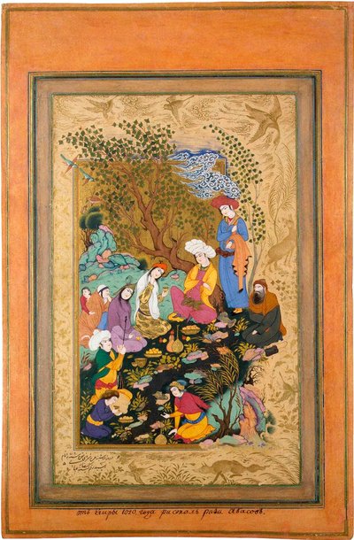 1612年的一个联欢会。   作者 Riza i Abbasi