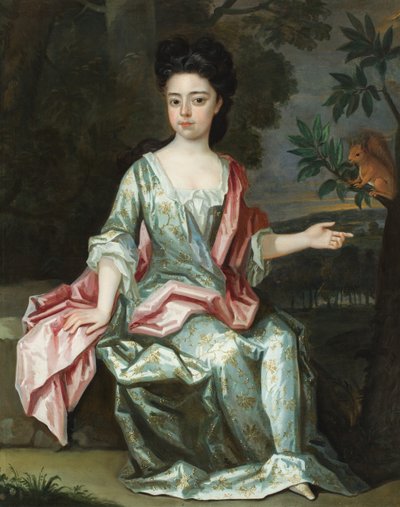 多萝西·史密森的肖像（布面油画） 作者 Robert (attr. To) Byng 或 Bing