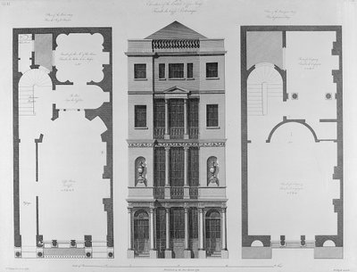 英国咖啡馆的高度，由罗伯特布莱斯雕刻，1778年 作者 罗伯特·亚当
