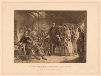 查尔斯王子与弗洛拉·麦克唐纳的第一次会面，1747年，1878年 作者 罗伯特·安德森
