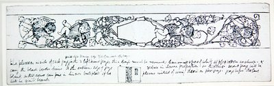 末页设计，约1895年（纸上笔墨）。 作者 罗伯特·安宁·贝尔