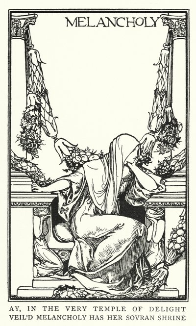 Illustration for Poems by John Keats: Melancholy (litho) 作者 罗伯特·安宁·贝尔