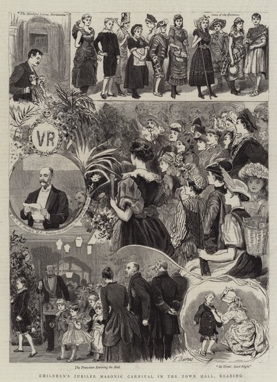 孩子们在市政厅的Jubilee共济会嘉年华，阅读 作者 Robert Barnes