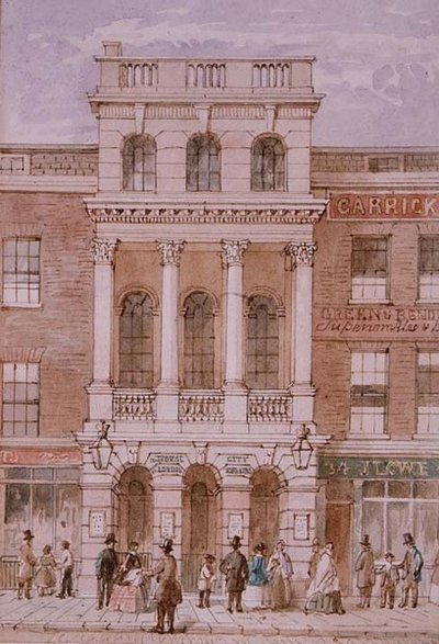 伦敦市剧院，Bishopsgate 作者 Robert Blemell (attr. To) Schnebbelie