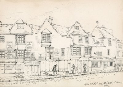 1817年伦敦Fenchurch街（纸上墨水） 作者 罗伯特·布莱默尔·施内伯贝利