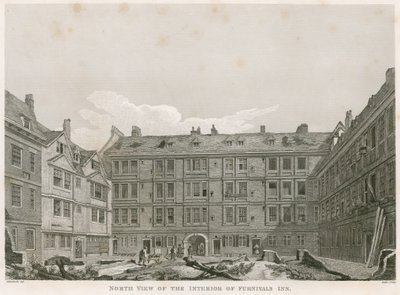 Furnival&39;s Inn，Holborn，伦敦内部的北视图 作者 罗伯特·布莱默尔·施内伯贝利