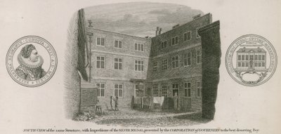 女王伊丽莎白的自由文法学校的南视图，St Savior&39;s，Southwark 作者 罗伯特·布莱默尔·施内伯贝利