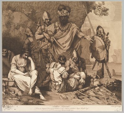 1781年5月1日从士兵的生与死举行的士兵葬礼。 作者 罗伯特·布莱斯