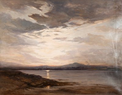 Looking Towards Dundee, Sunset (oil on canvas) 作者 罗伯特·布坎·尼斯贝特