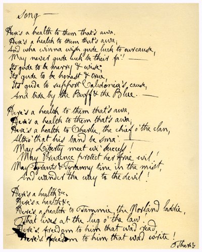 这对他们来说很健康，那就是awa，c1792。 作者 罗伯特·伯恩斯