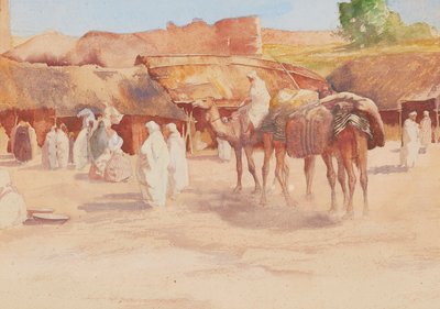 前往市场的旅行（水彩） 作者 罗伯特·伯恩斯