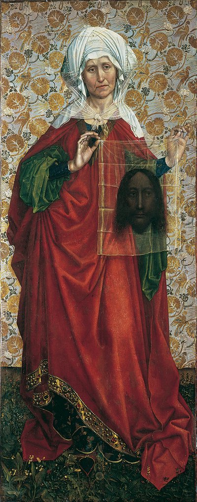 Flémalle面板：Saint Veronica 作者 罗伯特·坎平