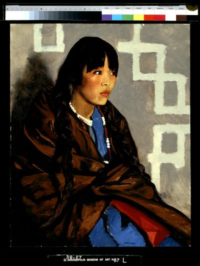 印度女孩（朱丽安妮塔）（布面油画） 作者 罗伯特·科扎德·亨利