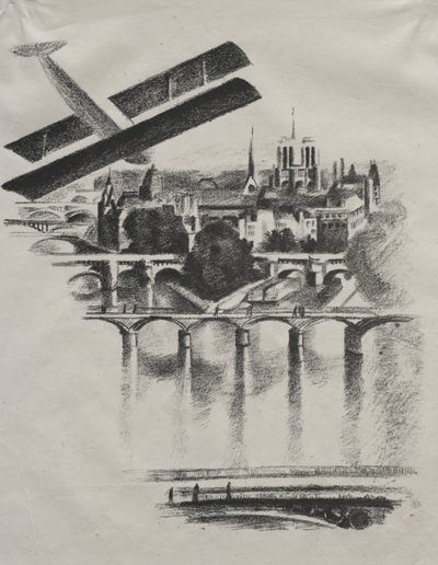 Allo Paris：  巴黎大桥和巴黎圣母院 作者 罗伯特·德劳内