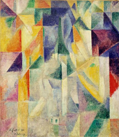 视窗。 罗伯特·德劳内 (Robert Delaunay，1885-1941) 的绘画，布面蜡画 作者 罗伯特·德劳内