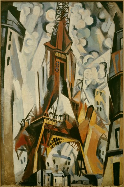 罗伯特·德劳内 (Robert Delaunay)（1885-1941）1910 年创作的《埃菲尔铁塔》绘画。 作者 罗伯特·德劳内