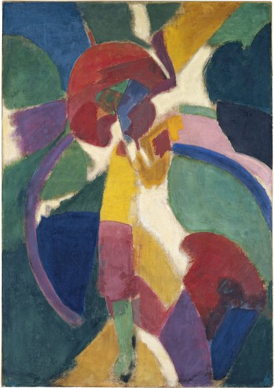 带阳伞的女人，1913年 作者 罗伯特·德劳内