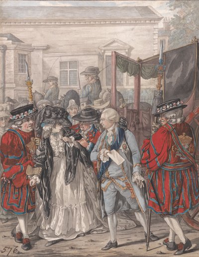 1786 年 8 月 2 日，玛格丽特·尼科尔森在圣詹姆斯宫花园入口处试图刺杀乔治三世陛下 作者 罗伯特·邓顿