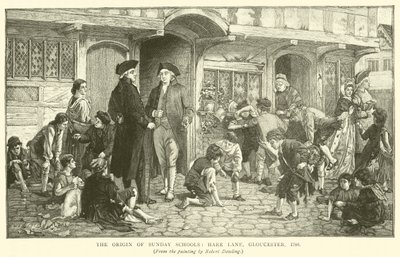 星期日学校的起源，Hare Lane，Gloucester，1780 作者 罗伯特·道林