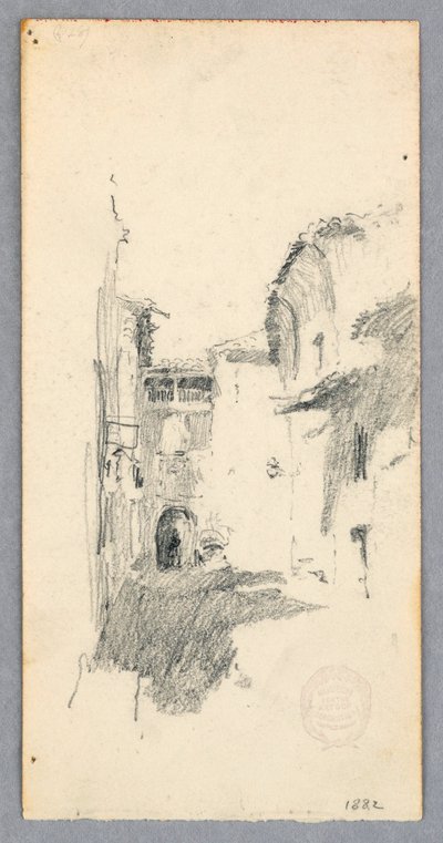 绘画，街景，1882 年 作者 罗伯特·弗雷德里克·布鲁姆