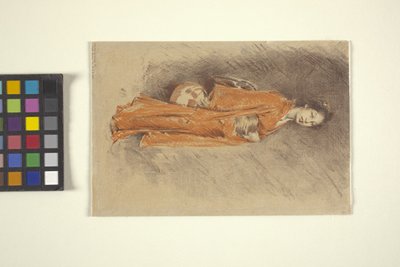穿和服的日本女人（墨水） 作者 罗伯特·弗雷德里克·布鲁姆