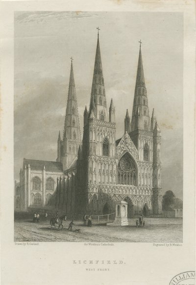 Lichfield Cathedral - West Front: steel engraving, nd [c 1835-1842] (print) 作者 罗伯特·加兰