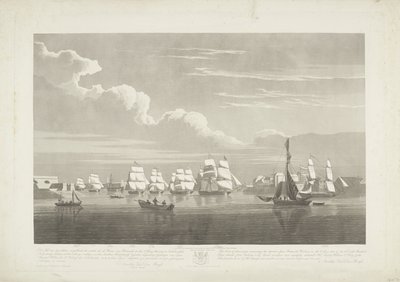 12 艘荷兰商船离开朴次茅斯港，1833 年（幻灯片 1）
这套三张幻灯片描绘了 1833 年 6 月 2 日 12 艘荷兰商船离开朴次茅斯港的情景。 作者 罗伯特·哈维尔 (II)