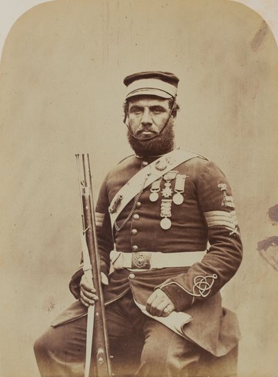 警察J. Stanton，皇家工兵和矿工，1856年（棕褐色照片） 作者 罗伯特·霍利特