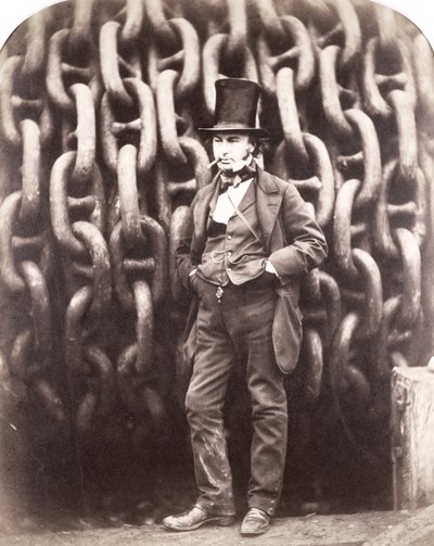 Isambard Kingdom Brunel，站在1857年“大东方”的发射链前 作者 罗伯特·霍利特