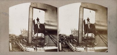 建于1857年的Leviathan蒸汽船又名“大东方”船（白纸立体版画） 作者 罗伯特·霍利特