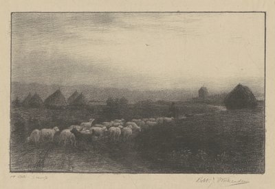 羊群归来》（La rentrée du troupeau）。 作者 罗伯特·维肯登
