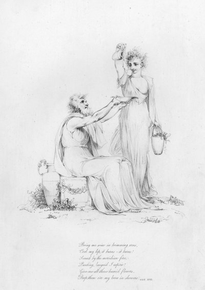 Anacreon, 颂歌 XVIII (雕刻) 作者 罗伯特·克尔（后）波特