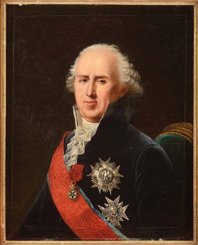 Charles-Francois (Charles Francois) Lebrun (1739-1824) 的肖像，Duc de Plaisance，由 Lefevre, Robert (1756-1830)。 布面油画 作者 罗伯特·勒菲佛尔