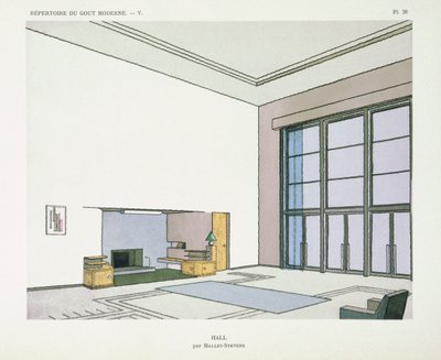 霍尔，来自“现代品味曲目”，于1929年出版 作者 罗伯特·马利特·史蒂文斯