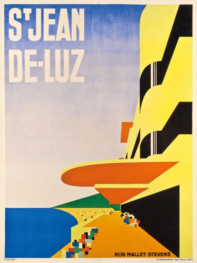 海报广告圣让德吕兹，1928年 作者 Robert Mallet Stevens