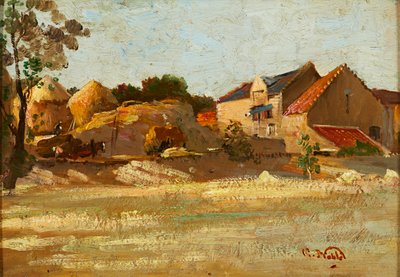 东洛锡安的农场（板上油画） 作者 罗伯特·麦格雷戈