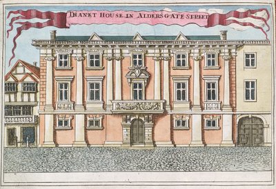 位于Aldersgate街的Thanet House，来自“伦敦金融城的显着位置前景之书”，c.1700 作者 罗伯特·莫登