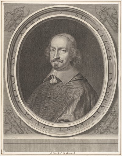 红衣主教朱尔斯·马扎林（Jules Mazarin）， 1652。 作者 罗伯特·南特伊