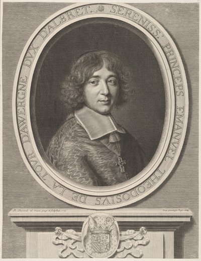 艾曼纽尔-特奥多斯·德拉·奥弗涅大剧院，勒·红衣主教，1668年。 作者 Robert Nanteuil