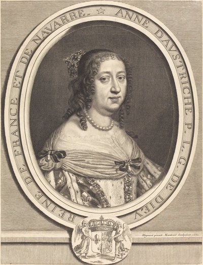 奥地利安娜，法国和纳瓦拉王后 作者 Robert Nanteuil after Pierre Mignard I