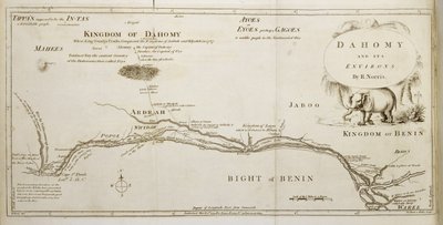 Dahomey及其周围地区，来自Archibald Dalzel的“达荷美历史”，由Woodman和Mutlow雕刻，酒吧。 1793年 作者 罗伯特·诺里斯