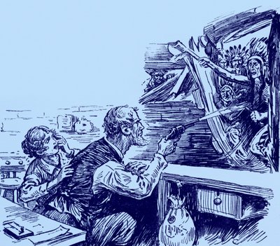 狂野的西部和印第安人的攻击。 作者 罗伯特·普罗斯（Robert Prowse）